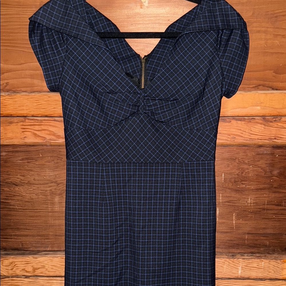 Maeve Black and Blue Sweetheart Midi Dress - Picture 6 of 9